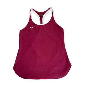 Nike Dri-Fit Tank Top, Size Small, Color: Maroon and White
